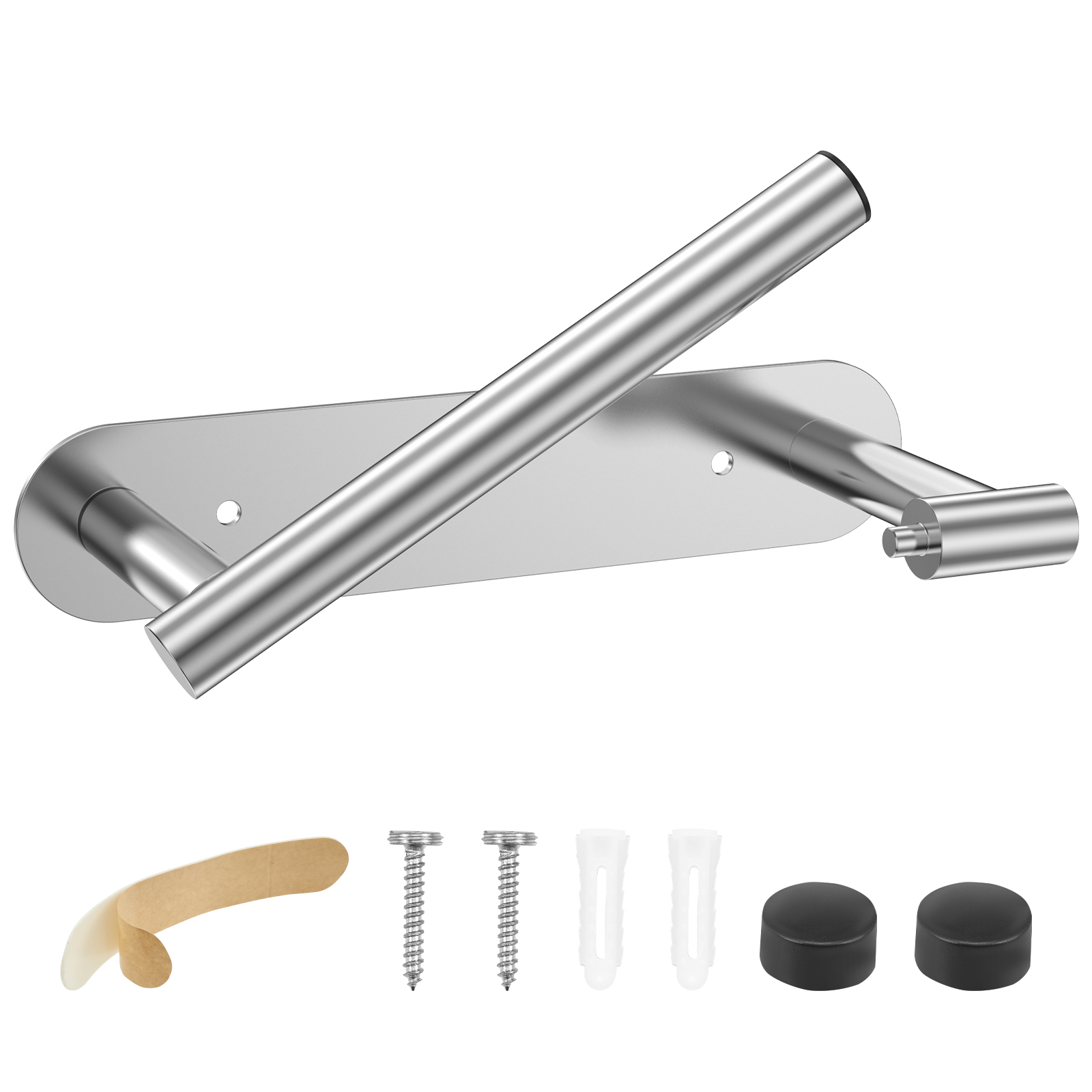 Dznils Wall Mounted Stainless Steel Toilet Paper Holder, Brushed Nickel