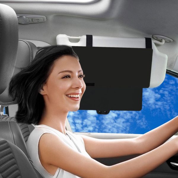 Qenwkxz Car Sun Visor Shade Extender Sunshade Extension Board Shield Blocker Front Side Window Shade Anti Glare 12.2*5.12in The Maximum Extension is 10.24in On The Right Side and 3.45in Below - Image 5