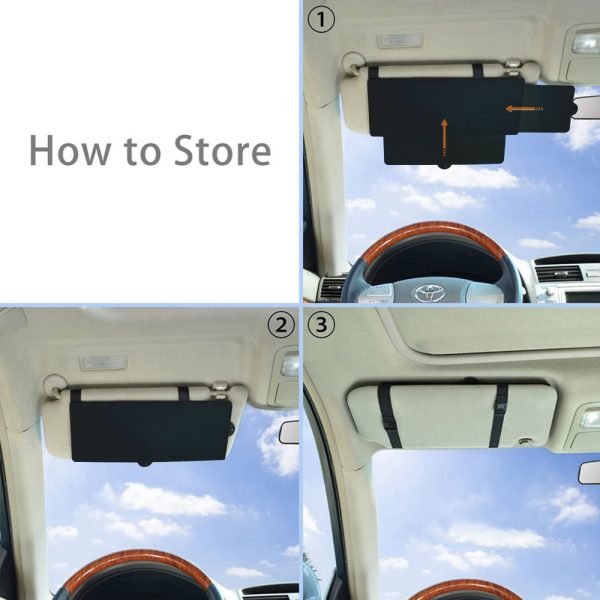 Qenwkxz Car Sun Visor Shade Extender Sunshade Extension Board Shield Blocker Front Side Window Shade Anti Glare 12.2*5.12in The Maximum Extension is 10.24in On The Right Side and 3.45in Below - Image 8