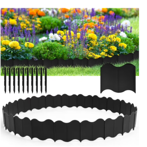 Qenwkxz 20PCS Bricks for Landscaping Lawn Gardens Fence Edgings Kit Easy to Install Versatile Edging Border No Dig Landscape Sturdy Gardens Landscape Edging Borders Stable Interlocking Landscaping E