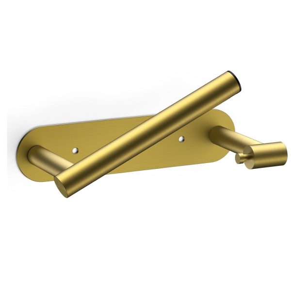 Dznils Wall Mounted Stainless Steel Toilet Paper Holder, Gold