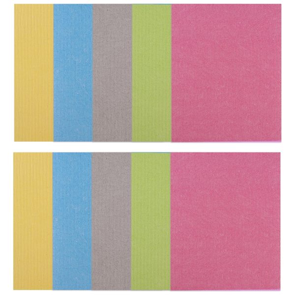Keyohome 10Pcs Dishcloths for Kitchen,Reusable Kitchen Dish Towels,Absorbent Swedish Dishcloths,Kitchen Wash Rag,7.7 x 6.7inch