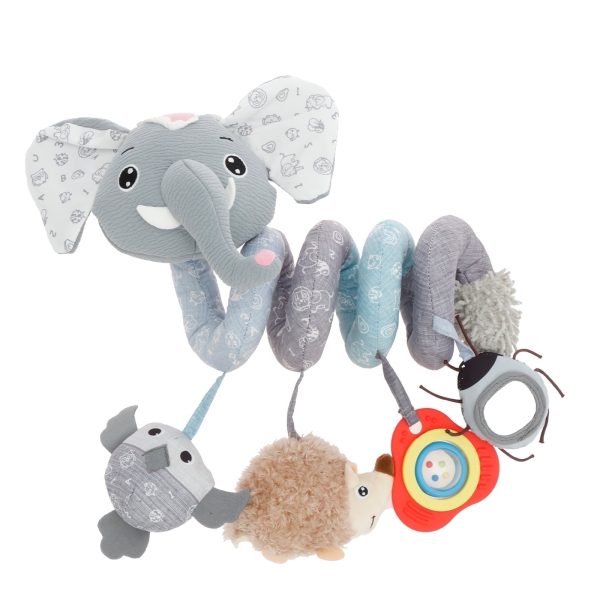 Baby Crib Spiral Toy,Car Seat Hanging Rattles with Ringing Bell,Spiral Activity Toy Bed Stroller Crib Plush Toy Baby for Baby Boys and Girls,Birthday Gifts for Kids