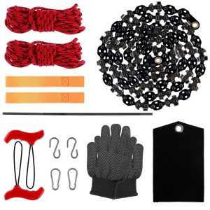 Lzvxtym Tree Limb Rope Saw 53inch 68 Teeth High Limb Hand Rope Chainsaw Portable Hand Chain Saw Folding Limb Cutter Rope Saw