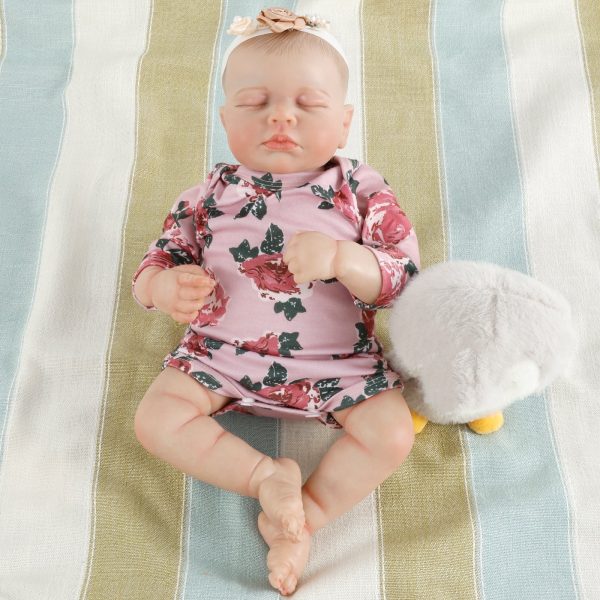 Keyohome Reborn Baby Dolls,18 inch Realistic Baby Doll, Lifelike Newborn Baby Dolls with Clothes and Toy Accessories Gift for Kids Age 3+