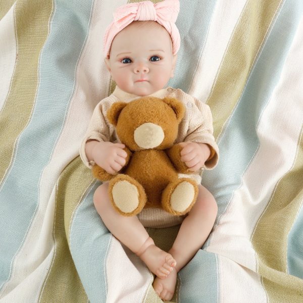 Keyohome Reborn Baby Dolls,18 inch Realistic Baby Doll, Lifelike Newborn Baby Dolls with Clothes and Toy Accessories Gift for Kids Age 3+