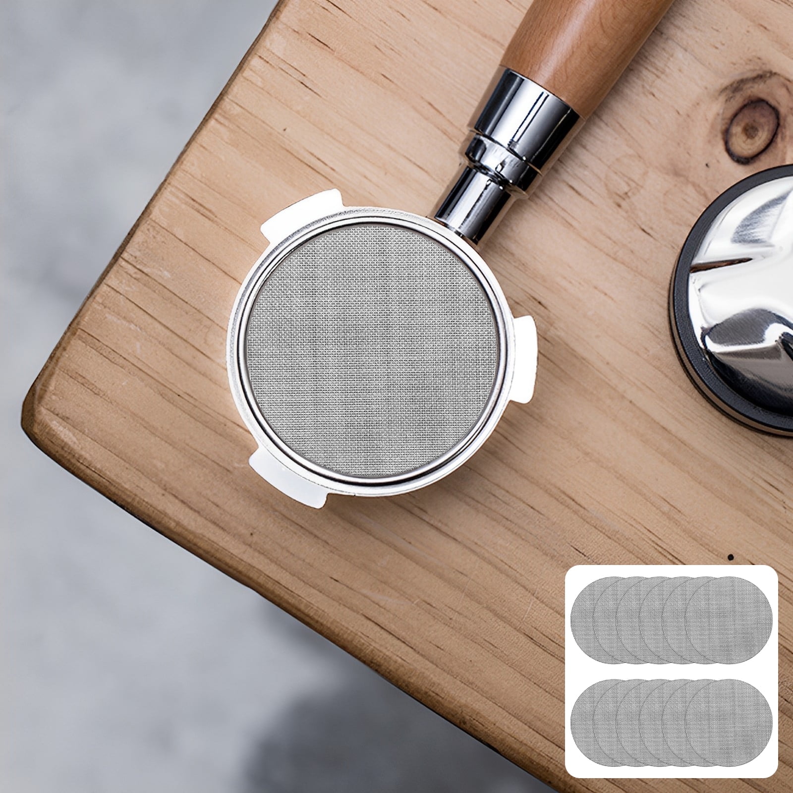 AEVXKHI 12PCS 51mm Espresso Screen Filter, Stainless Steel Espresso Screen Filter Mesh Plate, 150??m Reusable Espresso Portafilter, 1.7mm Thickness Coffee Screen Filter Mesh Coffee Filter Plates