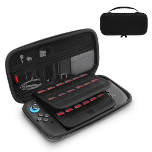 Wekvgz Hard Shell Case for Switch 2 with 24 Game Card Slots Protective Travel Carry Case for Switch 2 Console and Accessories Black