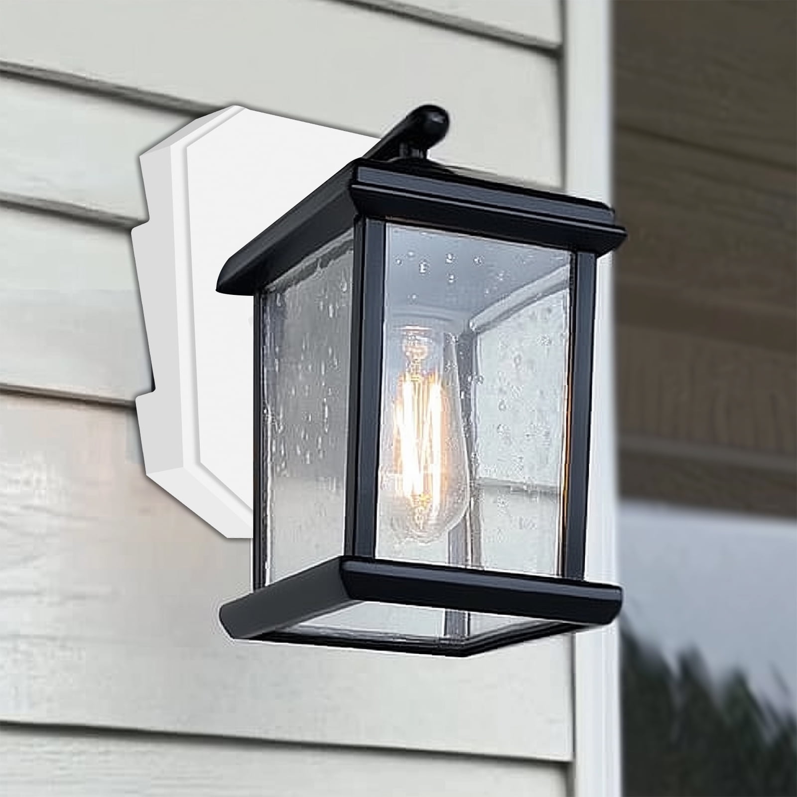 FUYGRCJ Siding Mounting Kit, Plastic Siding Mounting Block, Outdoor Light Mounting Block, Textured Siding Mounting Plate for 1/2inch Lap Double and 4inch Height Siding