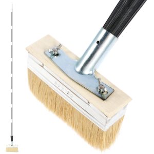 FUYGRCJ Deck Paint Brush Deck Stain Brush with Long Handle, 67inch Stainless Steel Extension Pole Deck Stain Applicator