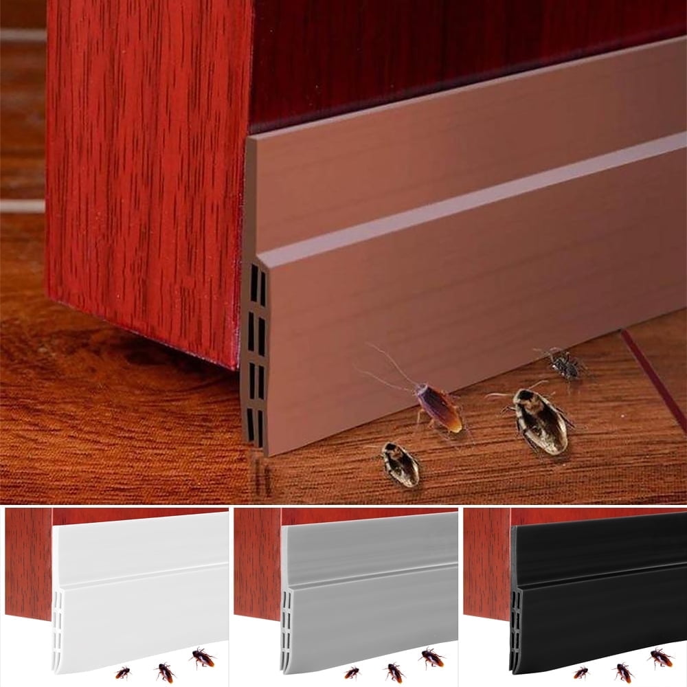 FUYGRCJ Door Sweep Seal Strips Door Bottom Draft Stopper Seal Dust and Noise Insulator Weather Stripping Guard Insulation Self-Adhesive for Windows Gap Noise Blocker