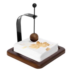 Txkrhwa Paper Napkin Holder, Tabletop Cocktail Napkin Holder, Napkin Holder with Weighted Arm, Smooth Table Napkin Holder, Elegant Napkin Holders