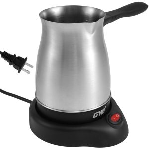 FUYGRCJ Turkish Coffee Maker 600ml Stainless Steel Electric Turkish Coffee Machine 5 to 6 Cups Capacity Turkish Coffee Machine with Ergonomic Handle Enduring 110V Turkish Coffee Maker