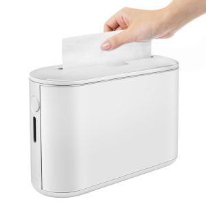 FUYGRCJ Countertop Paper Towel Dispenser Non-Slip Bottom Napkin Dispenser Portable Paper Towel Holder Dispenser Elegant Hand Towel Dispenser with Visible Window for Kitchen Bathroom Toilet
