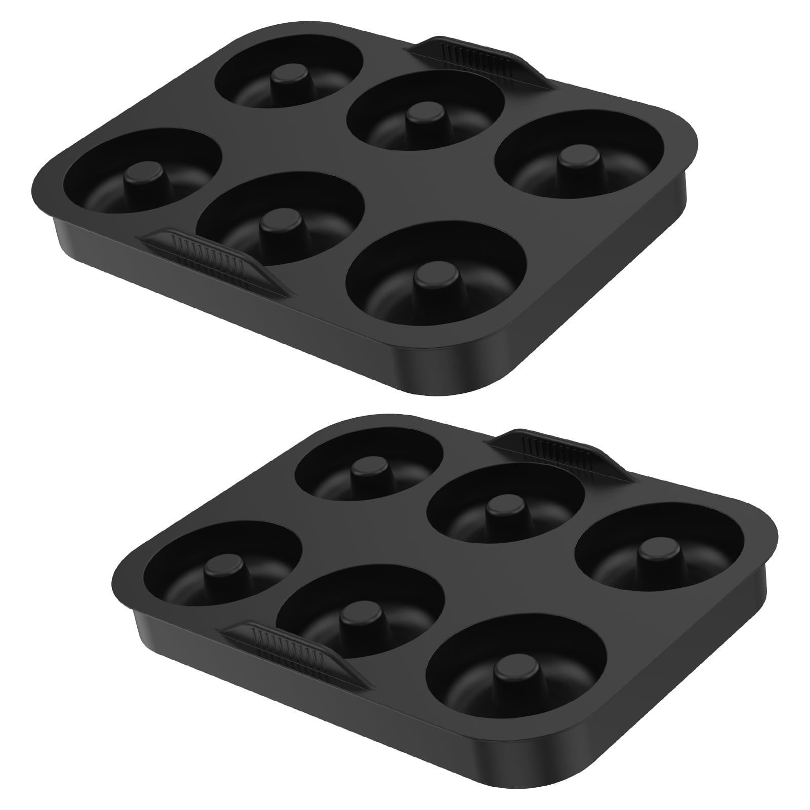 FUYGRCJ 2PCS Silicone Donuts Pan for Baking, Upgraded Deepened Doughnut Baking Tray with 6 Cavity Molds, Silicon Bagel Molds Tray for Oven, Donut Molds for Baking Desserts, Cakes