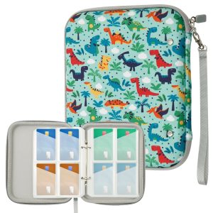 NUAHRHY Trading Card Binder with Sleeves, Sports Card Binder Collectible Trading Card Albums with 20 Removable Sleeves (Dark Green, 80 Pockets)