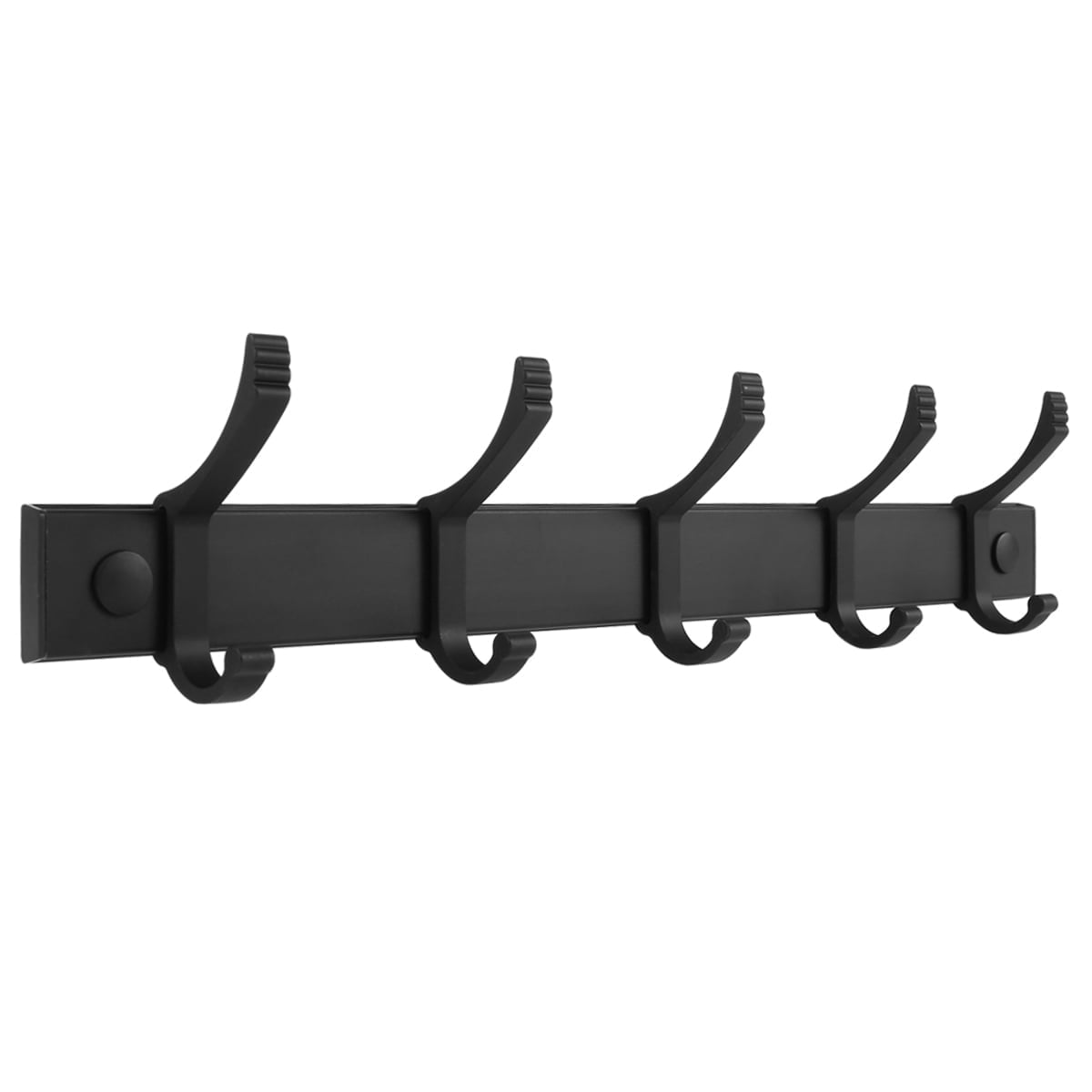 Dznils Coat Hook Rack Wall Mount Metal Towel Hooks Adhesive for Hanging Clothes, Hats, Bag, 14", Black