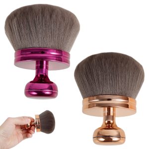 NUAHRHY 2pcs Self Tan Back Applicator Set Multipurpose Portable Large Body Makeup Brush Professional Oval Face Leg for Beginner Purple Gold