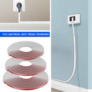 FUYGRCJ 8 Meter Wall Cord Hider, Self Adhesive Wall Cable Concealer, Flexible Cable Hider Cover, White Wire Cover, Raceway Wall Cord Cover Hider for Hiding Cable
