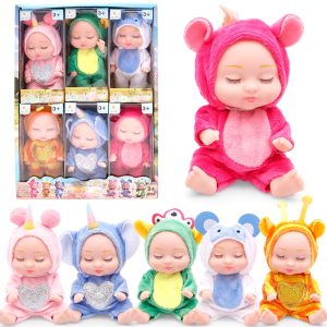 6Pcs Mini Baby Dolls,4.3" Newborn Dolls Gift Set,Cute Reborn Baby Dolls Toys for Kids 3+,with Clothes