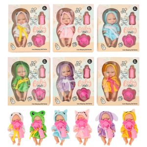 6Pcs Mini Baby Dolls,4.3" Newborn Dolls Gift Set,Cute Reborn Baby Dolls Toys for Kids 3+,with Clothes