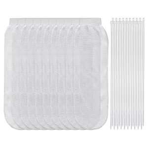 AEVXKHI 30 Pieces Washing Machine Lint Traps and Cable Ties Set, 10PC Nylon Mesh Lint Trap for Discharge Hoses and 20 Cable Ties Fits Most Washing Machines