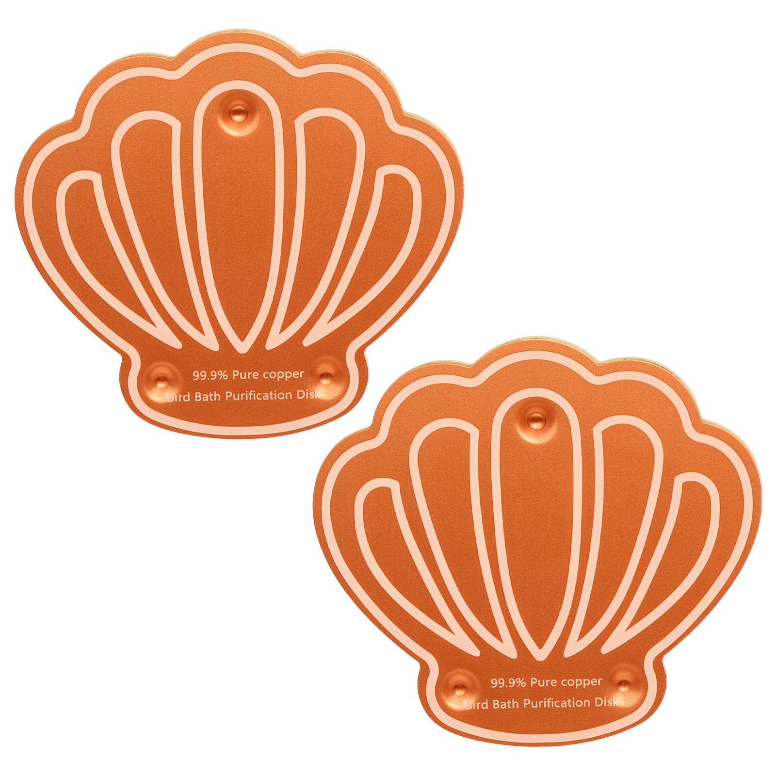 2 Pack Bird Bath Copper Discs,99.9% Pure Copper Cleaner with Point Support for Clean Water,Universal Fit for Outdoor Birdbaths,Bowl,Bird Bath Solar,All-Season Use