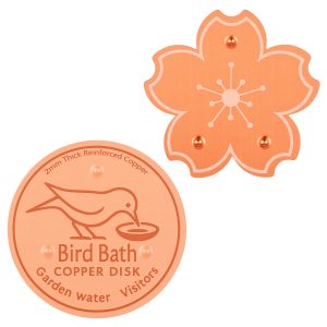 2 Pack Bird Bath Copper Discs,99.9% Pure Copper Cleaner with Point Support for Clean Water,Universal Fit for Outdoor Birdbaths,Bowl,Bird Bath Solar,All-Season Use