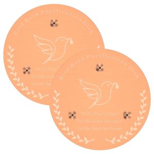 2 Pack Bird Bath Copper Discs,99.9% Pure Copper Cleaner with Point Support for Clean Water,Universal Fit for Outdoor Birdbaths,Bowl,Bird Bath Solar,All-Season Use