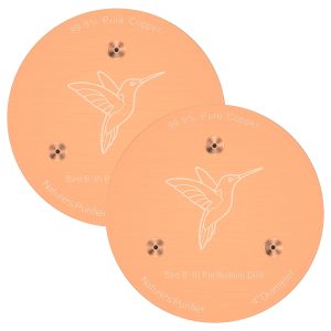 2 Pack Bird Bath Copper Discs,99.9% Pure Copper Cleaner with Point Support for Clean Water,Universal Fit for Outdoor Birdbaths,Bowl,Bird Bath Solar,All-Season Use
