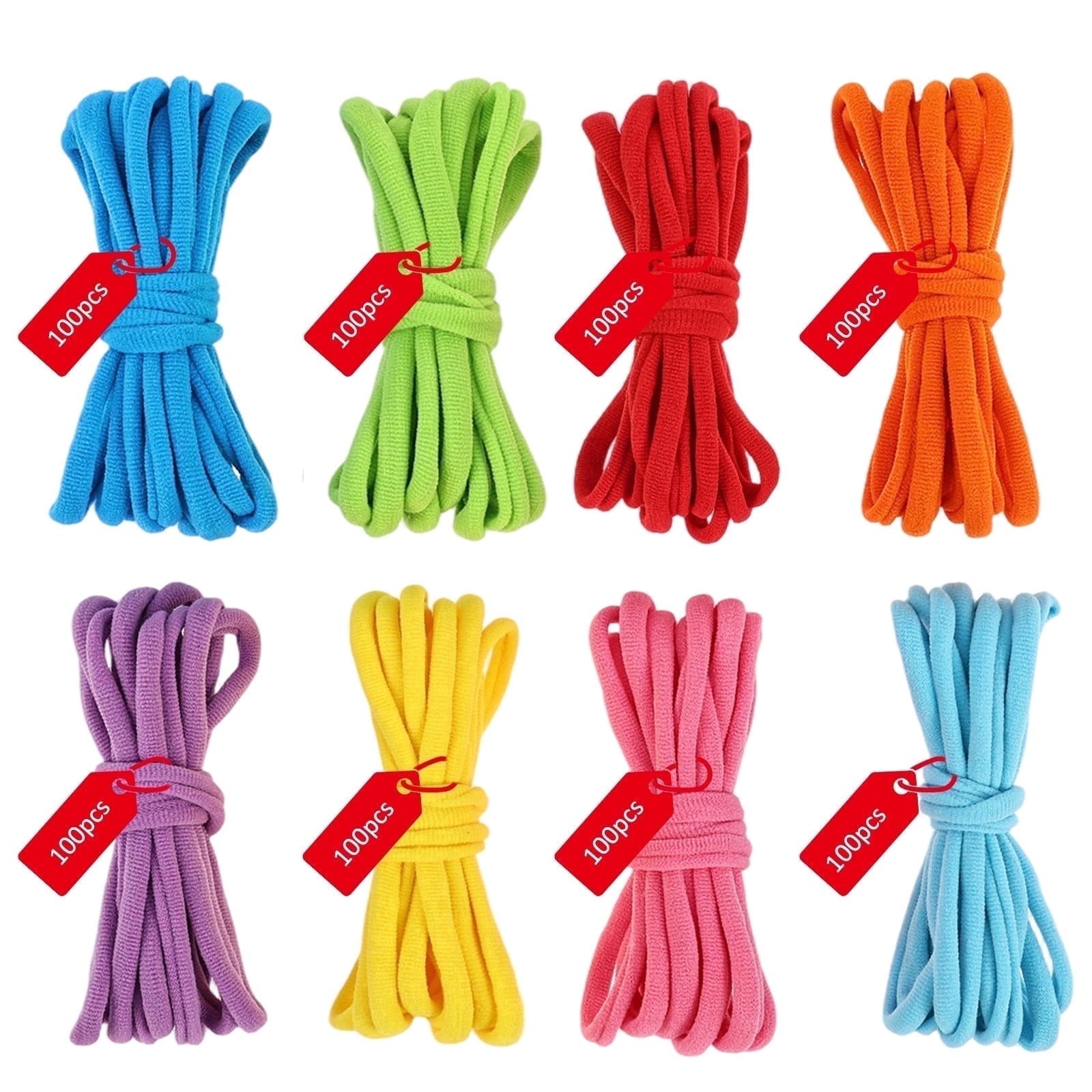 Keyohome 800Pcs Refill Loops for 7 inch Weaving Loom,8 Color Loom Loops for Potholder Making,Durable Nylon Craft Bands for Kids Adults DIY Projects,Colorful