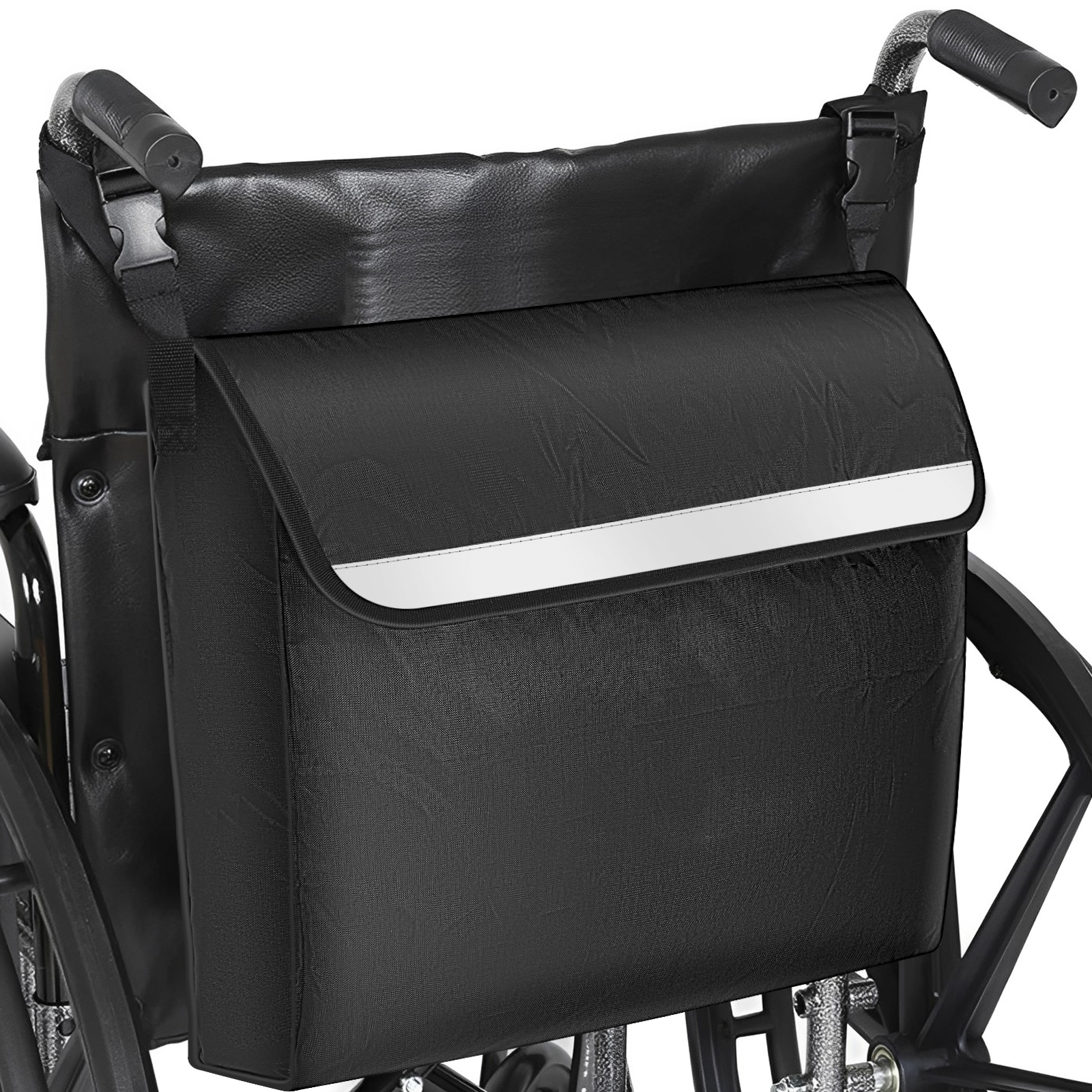 FUYGRCJ Wheelchair Backpack Bag, Wheelchair Pouch, Backpack for Wheelchair Users, Wheelchair Bags to Hang on Back, Wheelchair Accessories Bag