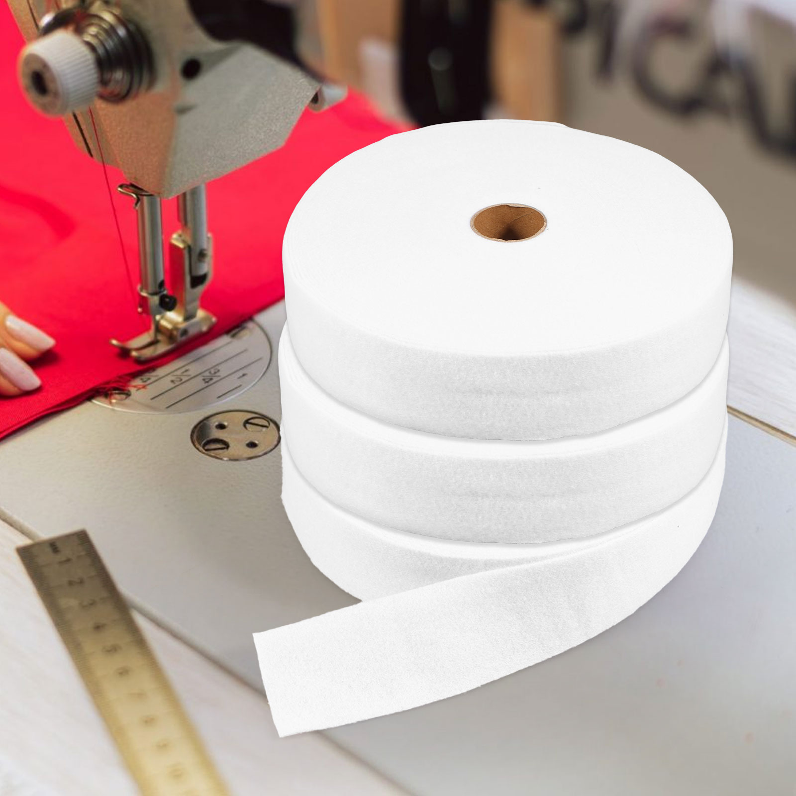 3 Rolls Jelly Roll Batting Strips 2.5 Inch x 98 Yards, Pre-Cut Cotton Blend Quilt Batting on a Roll