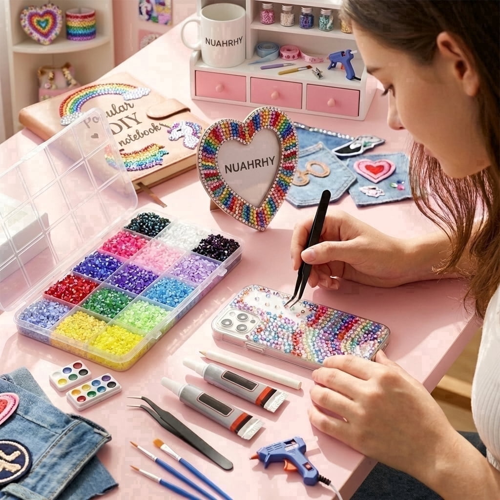 3mm Resin Jelly Rhinestones Bedazzling Kit, 15 Color Flatback Gems Set with Glue & Pickup Pen for DIY Tumblers, Nail Art, Clothing & Shoes